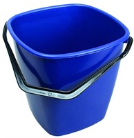 Hink Fyrkantig Plast Blå, 9.5 liter