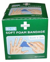 Cederroth 676100 Soft Foam Bandage Blå 6cmx2m, 2st/fp