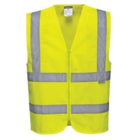 C375 Hi-Vis Väst Blixtlås Klass 2 Gul L