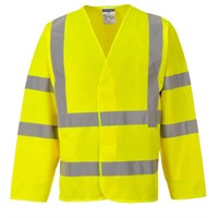 Hi-Vis Två Band & Brace Jacka klass 3 Gul L/XL